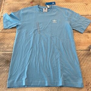 Adidas Essential Tee Mens Small Blue NEW Originals Trefoil T-Shirt IU2358